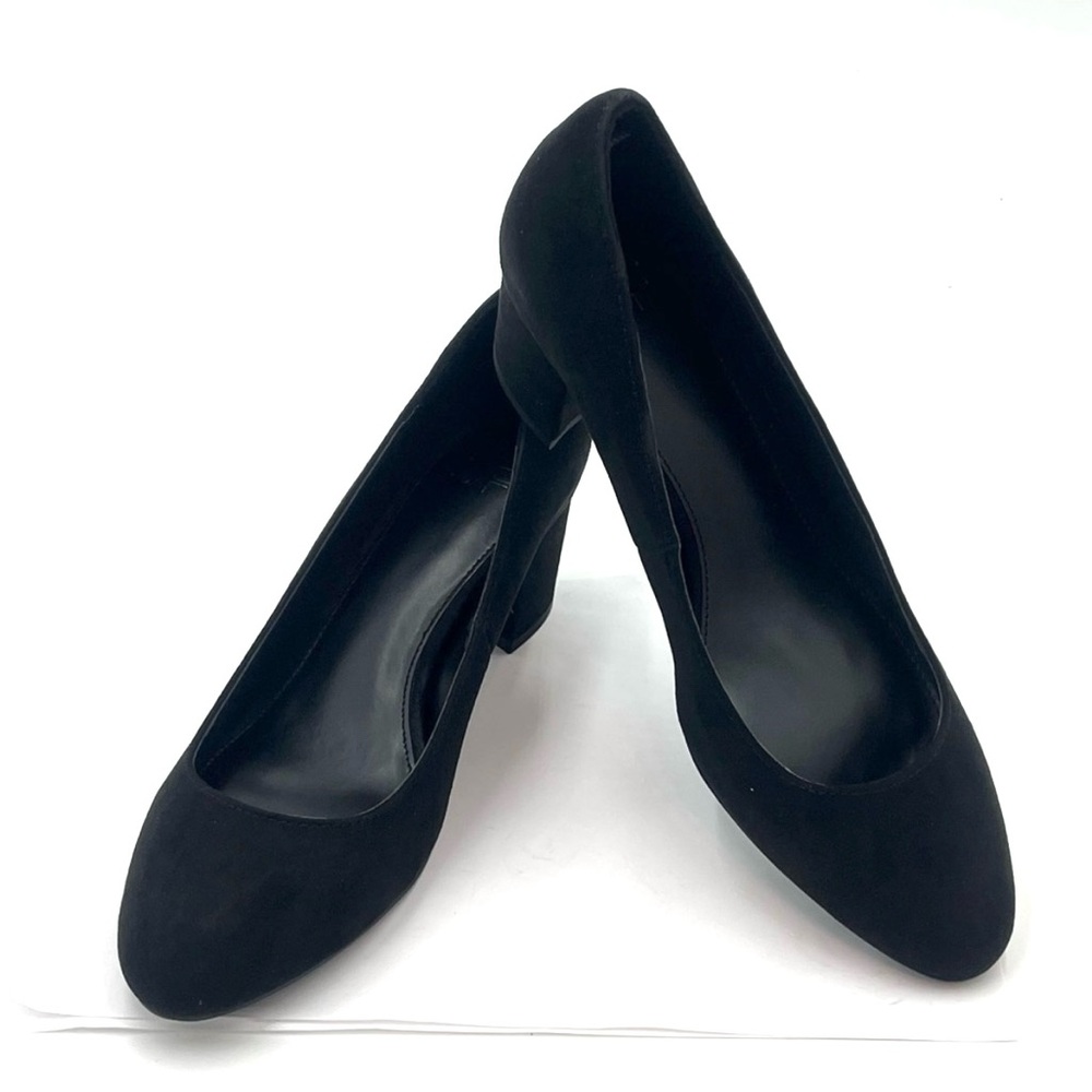 NIB Just Fab Caroline Black Suede Pumps Size 8.5